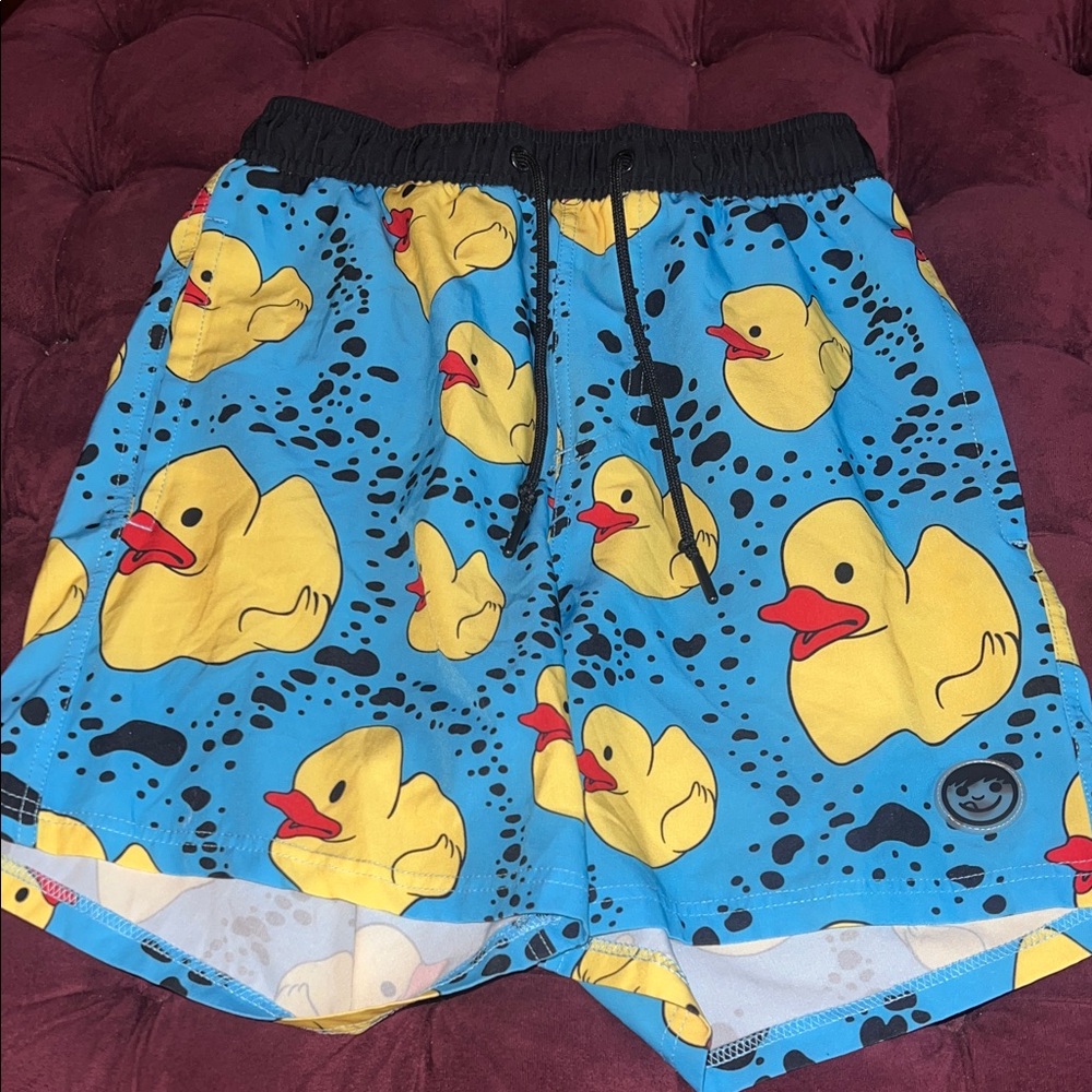 Neff Kids Rubber Duck Print Shorts - Blue and Black